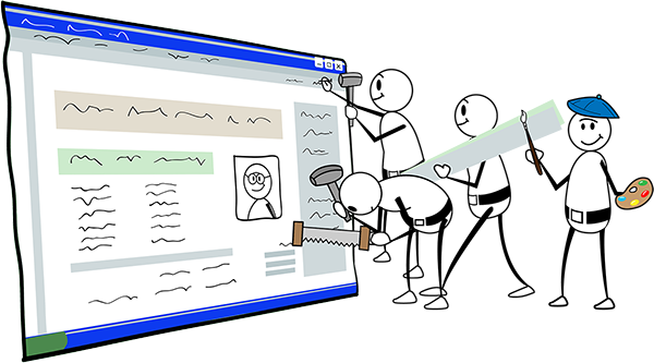 HostMamma experts designing and building a custom website