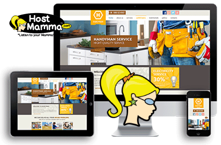 HostMamma business websites shown across devices